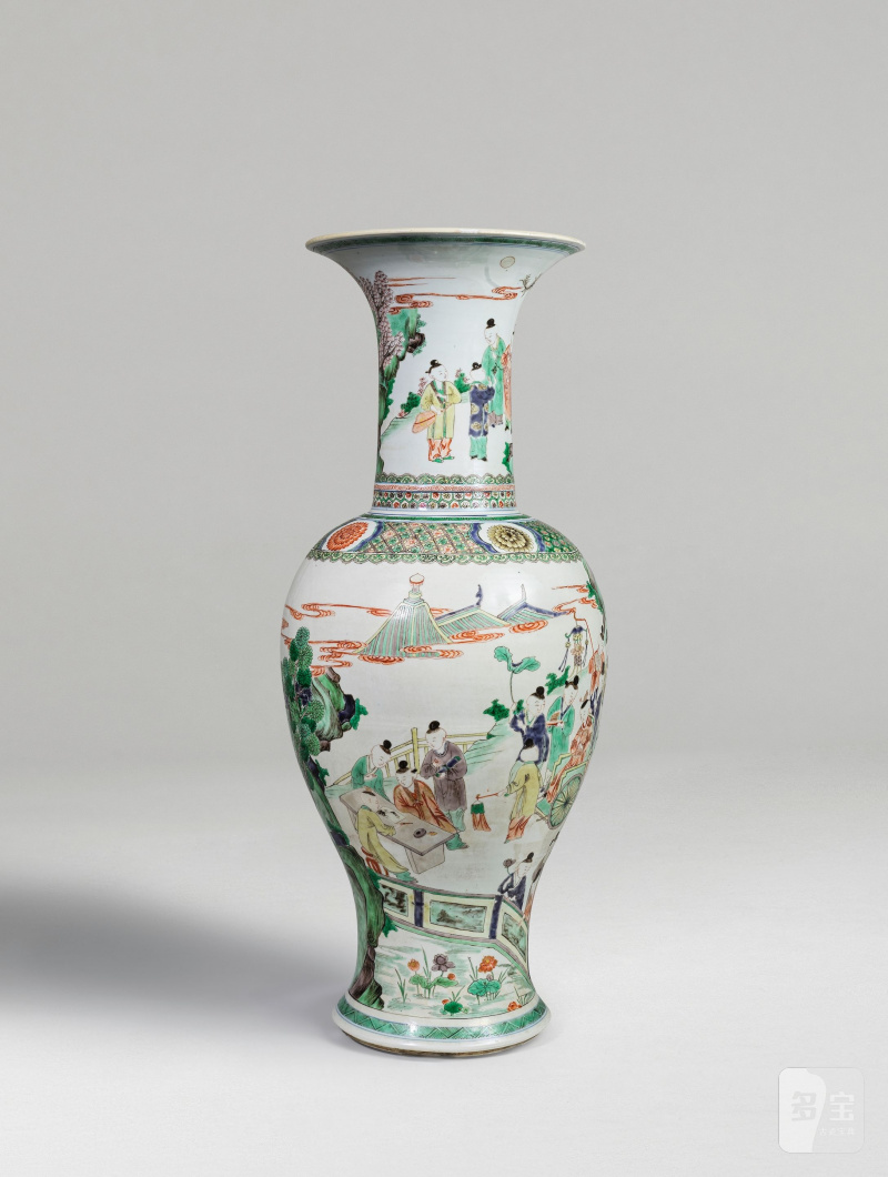 清康熙 五彩百子圖鳳尾尊 | IMPORTANT ET RARE GRAND VASE YENYEN EN PORCELAINE DE LA FAMILLE VERTE - 图30